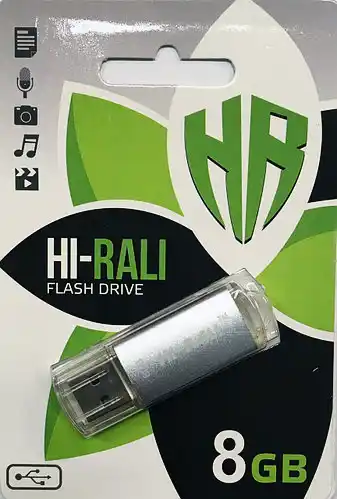 Флешка 8 Гб Hi-Rali Stark USB 2.0 срібла - зображення 5