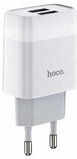 Фото товару Зарядний пристрій Hoco N4 220V на 2 USB, 5V 2,4A білий