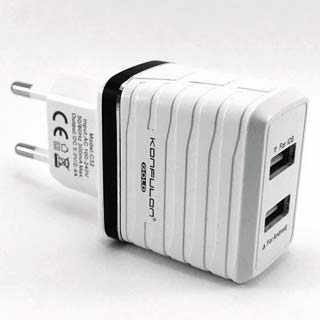 Фото товару Зарядний пристрій Konfulon C32 220V на 2*USB, 2,4A