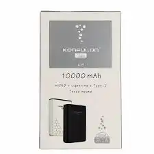 Power Bank Konfulon A6, 3.0 10000 mAh Black, зовнішній акумулятор USB - зображення 5