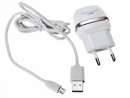 Зарядний пристрій Konfulon C-23+S31 2,4 А, 2xUSB, Cable MicroUSB - зображення 5