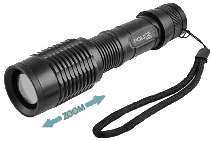 Ліхтарик Police 1861/1862-T6, ЗУ 220V/12V, 1x18650/3xAAA, zoom, Box - зображення 6