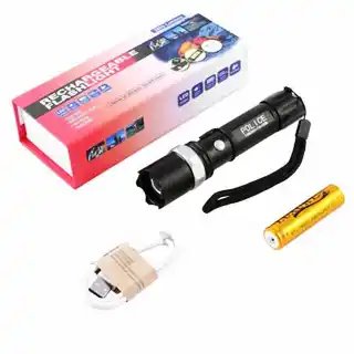 Фото товара Фонарик Police WD244+COB, ЗУ microUSB, 1х18650, zoom, Box