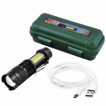 Ліхтарик Police 511/8424-XPE+COB, ЗУ mircoUSB, встроенный, аккумулятор, zoom, Box - зображення 6