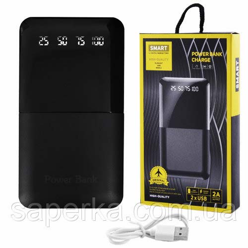 Power Bank JS-191 SMART CHARGE 10000 mAh 2 шт. USB 1 A та 2 A, Micro USB+ 1Type-C цифровий дісплей - зображення 6
