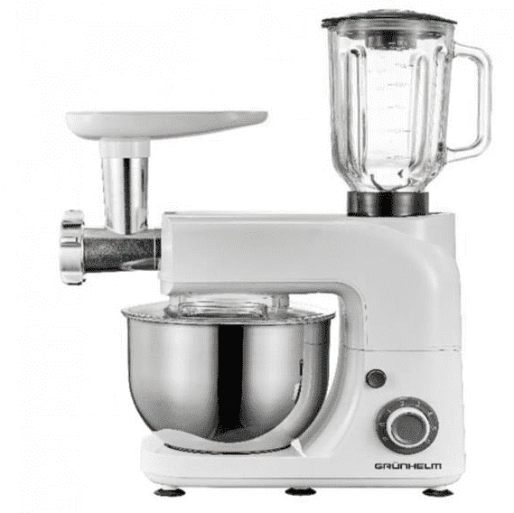Кухонна машина Grunhelm GKM0020, 1800 Вт, 6 швидкостей, нержавіюча сталь, чаша на 5 літрів - зображення 5