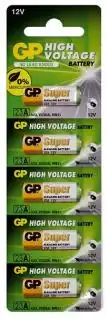 Фото товара Батарейка A23 GP, 12 V, алкалиновая, бл. 1/1, аналоги: 23AE, GP23A, V23GA, LRV08, 8LR932, 8LR23, MN21