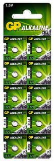 Фото товару Батарейка AG4 GP 1.5 V, лужна, бл. 10/1, аналоги: LR626, LR66, 177, 376, 377, SR626, SR626SW, SG4, L626, SR66