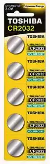 Фото товара Батарейка CR2032 Toshiba, 3 V, литиевая, бл. 5/1, аналоги: CR2032, DL2032, 500LC, BR2032, ECR2032, L2032