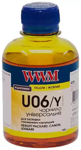 Чорнило U06/Y Yellow WWM 200 г, для принтерів HEWLETTI PACKARD, CANON, LEXMARK, XEROX - зображення 5