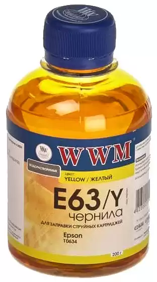 Чорнило WWM E63/Y YELOW 200 г для принтерів EPSON C67PE/C79/C87/CX4700/4900/5900 - зображення 5