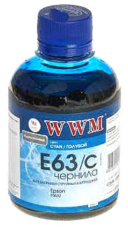 Чорнило WWM E63/C CYAN 200 г для принтерів EPSON C67PE/C79/C87/CX4700/4900/5900 - зображення 1