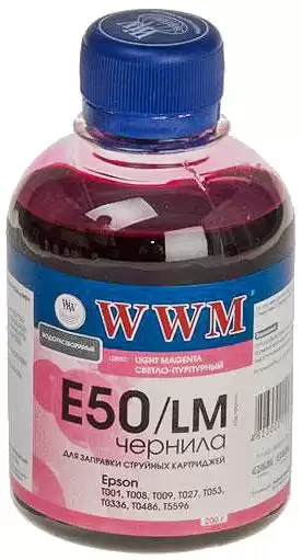 Чорнило WWM E50/LM LICHT MAGENTA 200 г для принтерів EPSON 700/750/EX/780/790/810/820-960 - зображення 5