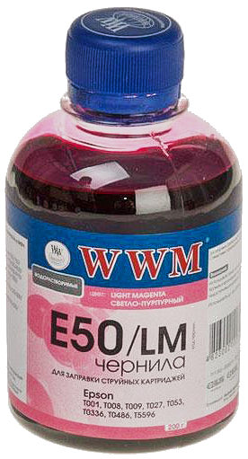 Чорнило WWM E50/LM LICHT MAGENTA 200 г для принтерів EPSON 700/750/EX/780/790/810/820-960 - зображення 1