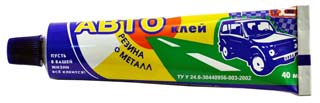 Фото товару Клей Автомобільний Нива (пластик, метал, гума) туба 40 мл