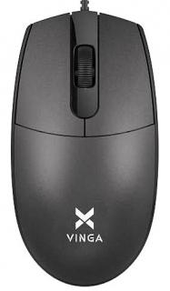 Фото товару Мишка Vinga MS-110 Black для комп'ютера, для ноутбука, оптичний, 1200 dpi, USB