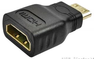 Фото товару Перехідник mini HDMI Male на HDMI Female