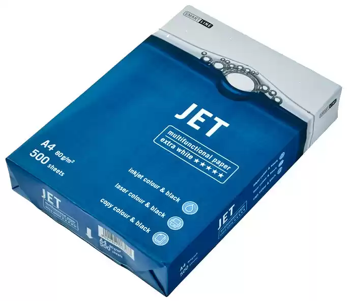 Папір А4 білий JET 500 арк., 80 г/м, клас С+. Якісний ксероксний папір для принтерів та офісу, виробництво - Словакія - зображення 5