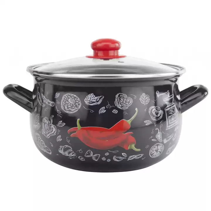 Каструля TM GUSTO Давайте готувати (чорна) 18 см, 3,1 л - зображення 5