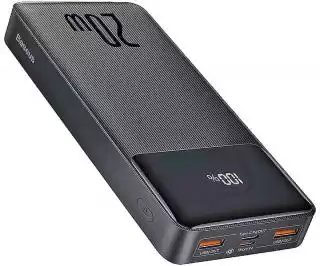 Фото товара Power Bank BASEUS 20000 mAh 20W 2шт.USB 1 A та 2 A, Micro USB+ 1Type-C цифровой дисплей