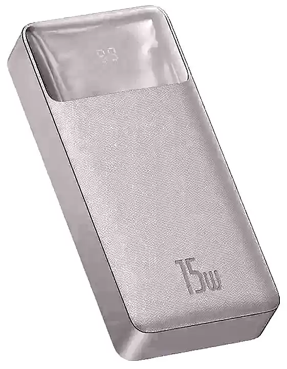Power Bank BASEUS 20000 mAh 15W 2 шт. USB 1 A та 2 A, Micro USB+ 1Type-C цифровий дісплей - зображення 5