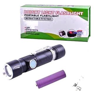 Фото товару Ліхтарик Police WD255/246, ЗУ microUSB, 1x18650, zoom, затискач, Box