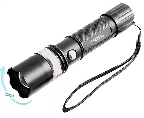Ліхтарик Police BL-8626, ЗУ microUSB, 1x18650, zoom, затискач, Box - зображення 5