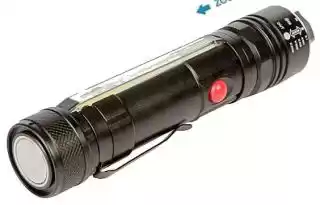Фото товара Фонарик Police WD222+COB, ЗУ microUSB, 1х18650, zoom, Box