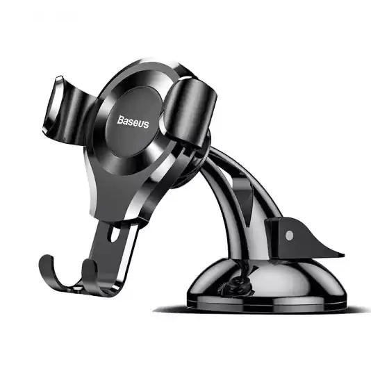 Автомобільний тримач для смартфонів BASEUS PREMIUM Osculum Type Gravity Car Mount Black SUYL-XP01 - зображення 5