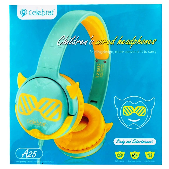 Навушники дитячі Celebrat A25 children headset Yellow - зображення 6