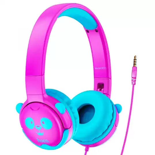 Навушники дитячі HOCO W31 Children headphones Panda Rose-Red - зображення 5