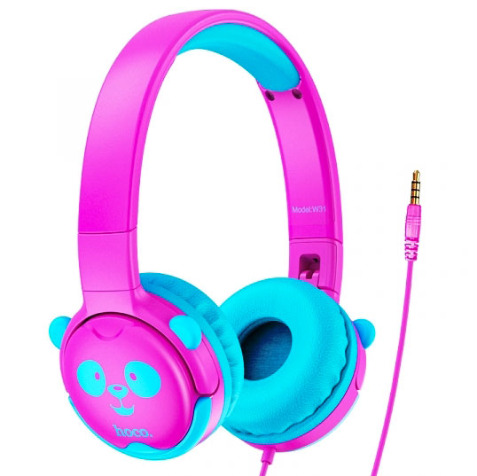 Навушники дитячі HOCO W31 Children headphones Panda Rose-Red - зображення 6