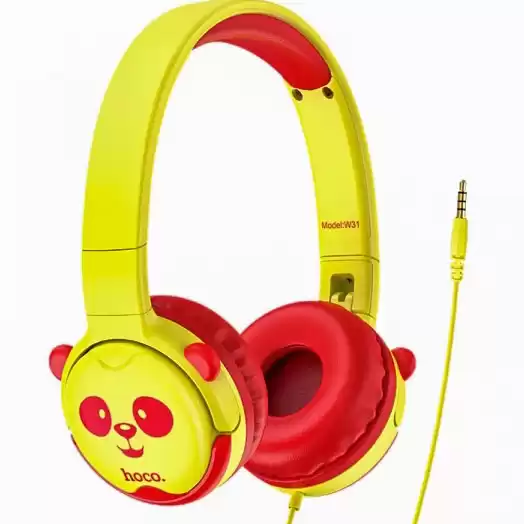 Навушники дитячі HOCO W31 Children headphones Panda Yellow - зображення 5