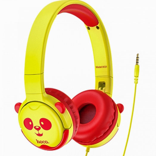 Навушники дитячі HOCO W31 Children headphones Panda Yellow - зображення 6