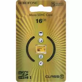 Фото товара Карта памяти microSDHC BOROFONE 16 Gb TF High Speed Class 10