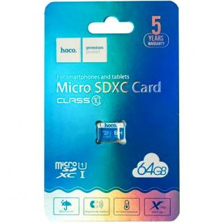 Фото товару Карта пам'яті microSDHC HOCO 64 Gb TF high speed Class 10