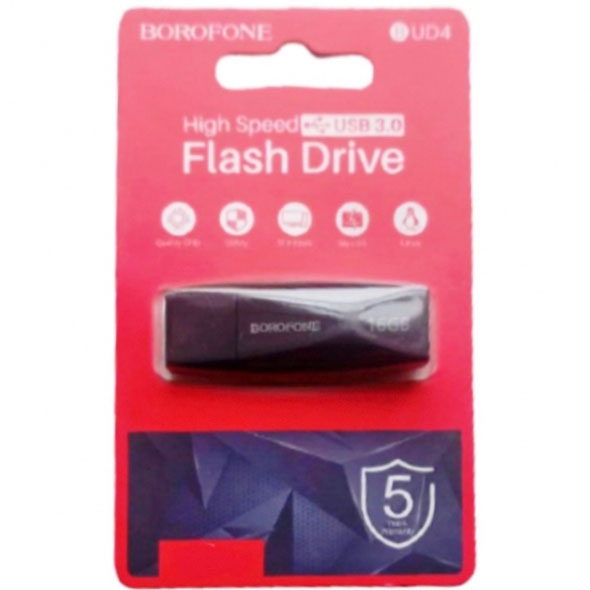 Флеш память USB BOROFONE BUD4 Wonder USB 3.0 64Gb black - изображение 1
