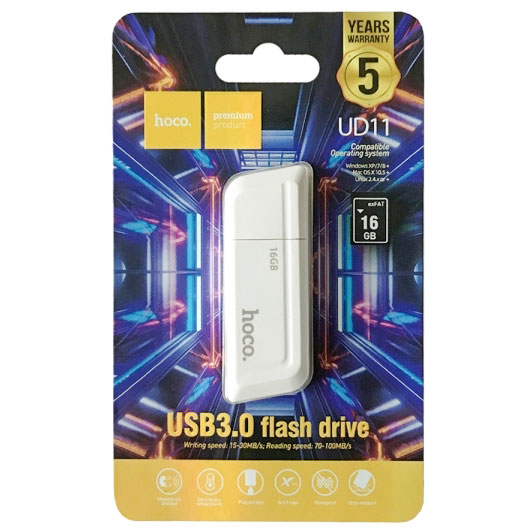 Флешка 16 Гб HOCO UD11 Wisdom USB 3.0 white - зображення 6