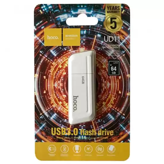 Флешка 64 Гб HOCO UD11 Wisdom USB 3.0 white - зображення 5