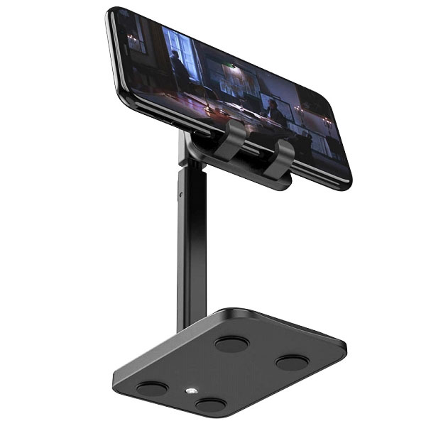 Настільний утримувач Hoco PH27 Soaring metal desktop stand 4,7-10" Black - зображення 6