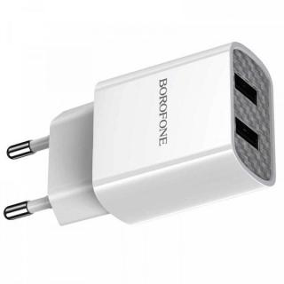 Фото товару Зарядний пристрій BOROFONE BA53A Powerway 2USB/2.1A white