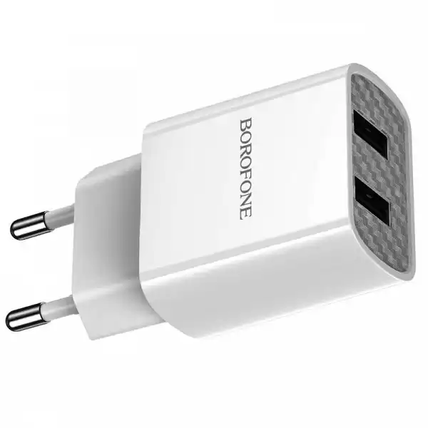 Зарядний пристрій BOROFONE BA53A Powerway 2USB/2.1A white - зображення 5