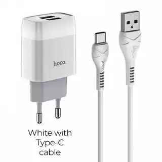 Фото товара Зарядное устройство HOCO C73A Glorious 2USB/2,4A White