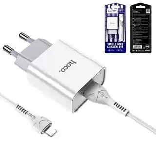 Фото товара Зарядное устройство HOCO C81A Asombroso 1USB/2,1A Type-C Cable Set White