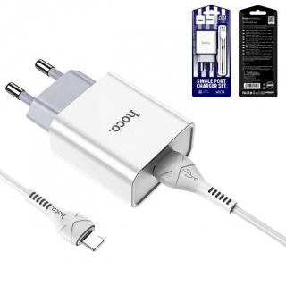 Фото товару Зарядний пристрій HOCO C81A Asombroso 1USB/2,1A Type-C Cable Set White