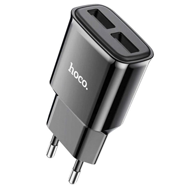 Зарядное устройство HOCO C88A Star round 2USB/2,4A Black - изображение 1
