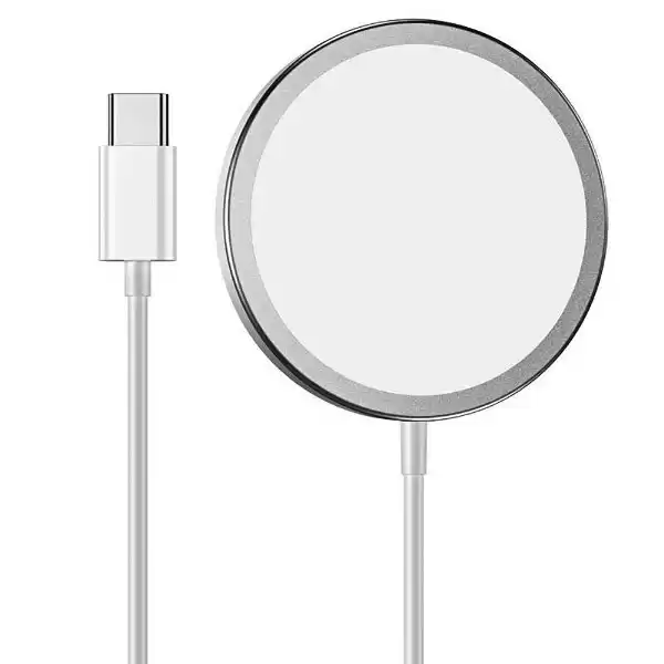 Бездротове ЗУ MagSafe BOROFONE BQ9 Pro Original series 5W / 7.5W / 10W / 15W silver - зображення 5