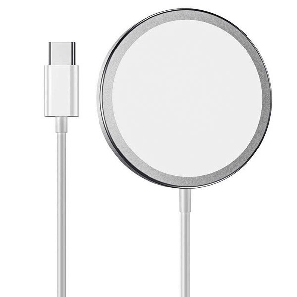 Бездротове ЗУ MagSafe BOROFONE BQ9 Pro Original series 5W / 7.5W / 10W / 15W silver - зображення 1