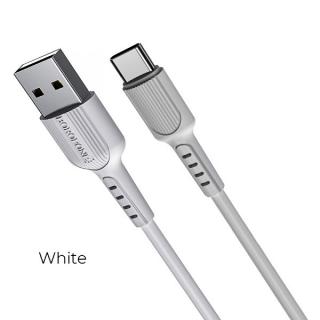 Фото товару Кабель Type-C на USB 3  А, довжина 1 м, білий. BOROFONE BX16 Easy for Type-C 3A/1m white