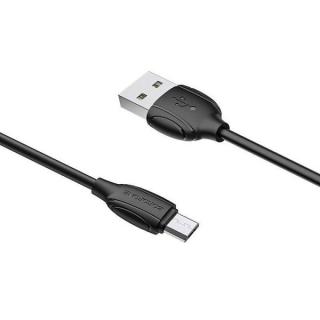 Фото товару Кабель micro USB на USB 2,4 А, 1 м, чорний. BOROFONE BX19